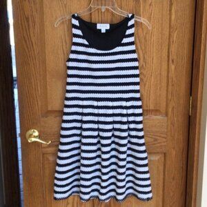 Elle Monochrome Striped Mini Dress
